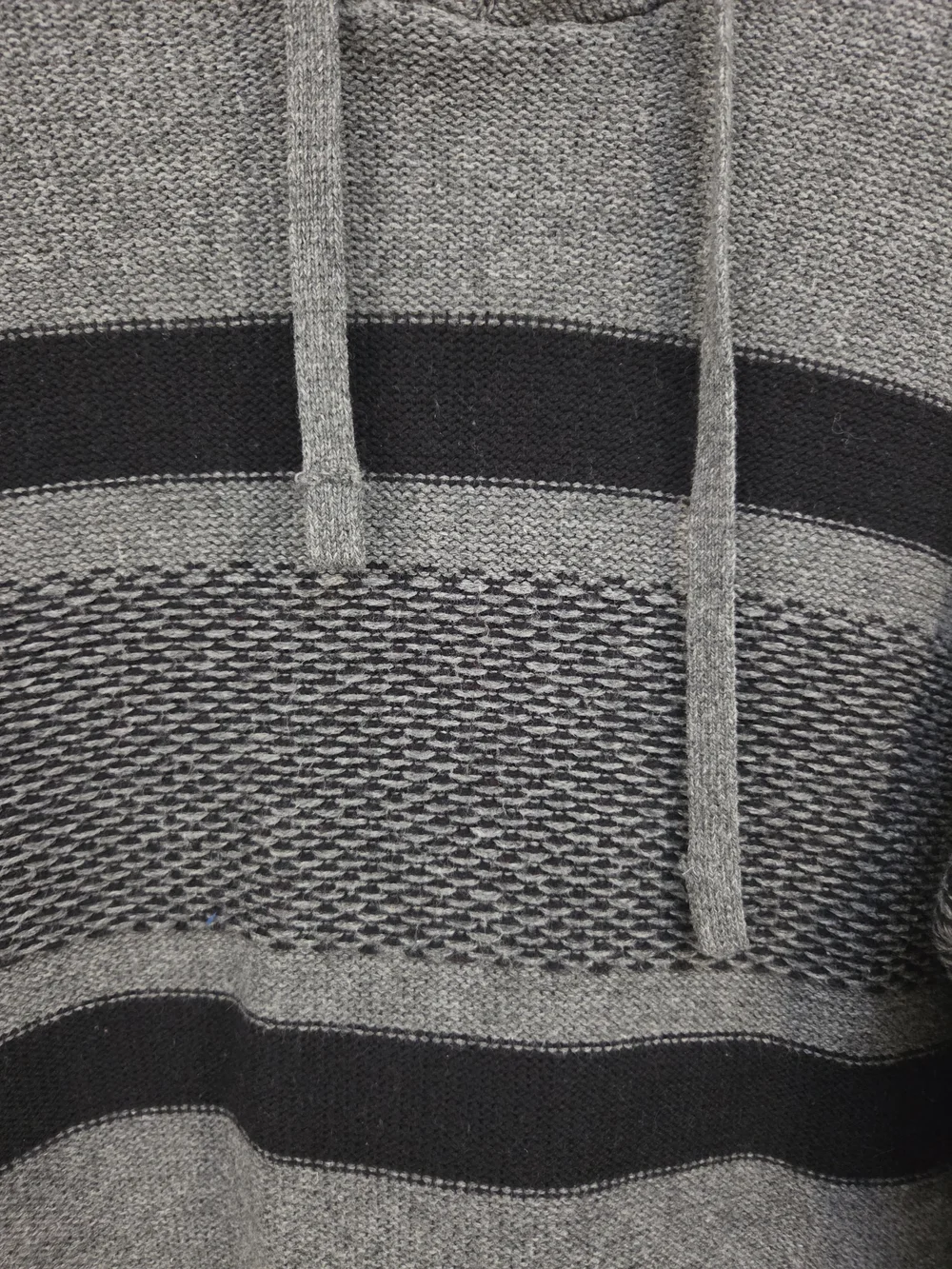 American Eagle Outfitters Gray Crewneck Hoodie Sweater with Black Stripes
